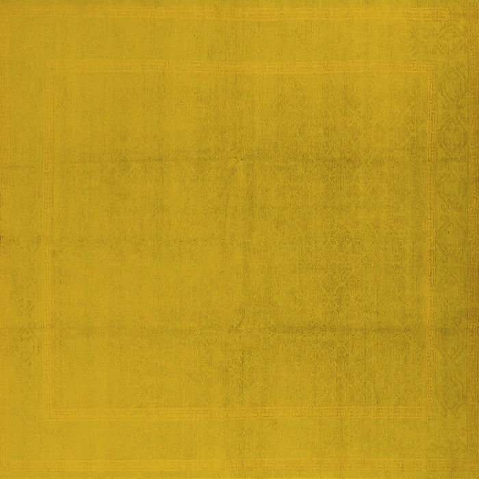 Square Solid Yellow Modern Rug, urb502yw