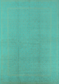 Solid Turquoise Modern Rug, urb502turq