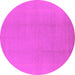 Round Solid Pink Modern Rug, urb502pnk