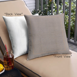 Front View of Mid-Century Modern Urban Square Rosy Brown Pink Throw Pillow, 18 inch by 18 inch, pwurb502