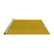 Sideview of Machine Washable Solid Yellow Modern Rug, wshurb502yw