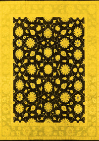 Oriental Yellow Traditional Rug, urb503yw