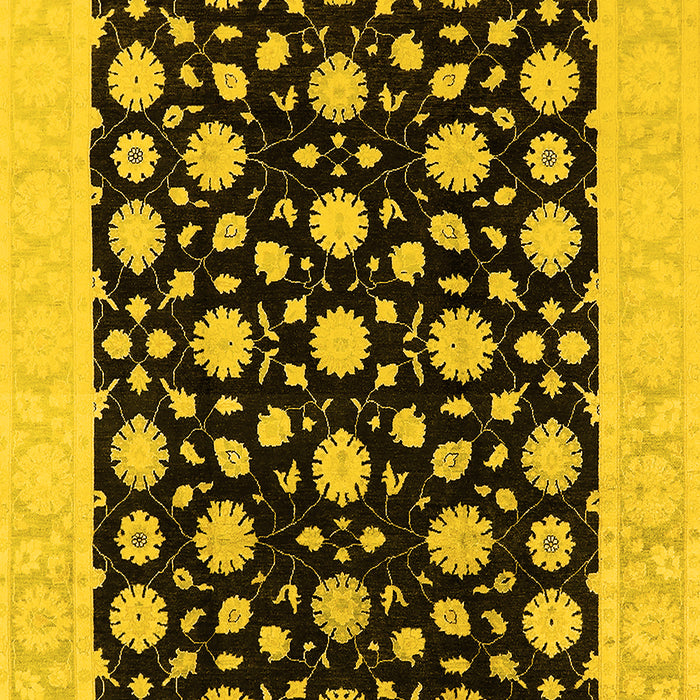 Oriental Yellow Traditional Rug, urb503yw