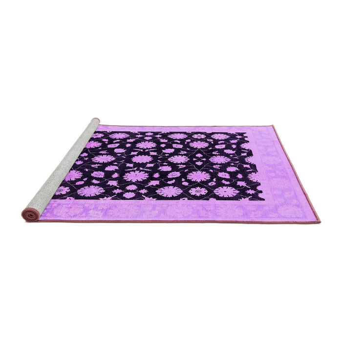 Sideview of Machine Washable Oriental Purple Traditional Area Rugs, wshurb503pur