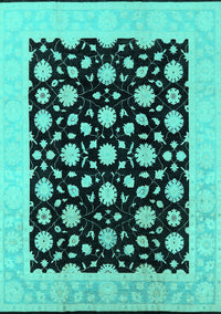 Oriental Turquoise Traditional Rug, urb503turq