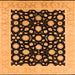 Square Oriental Orange Traditional Rug, urb503org