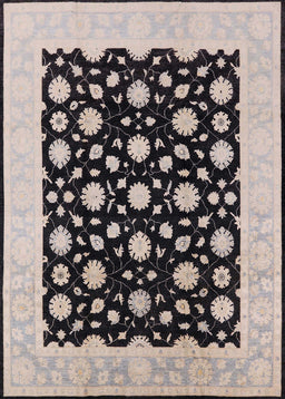 Mid-Century Modern Black Oriental Rug, urb503