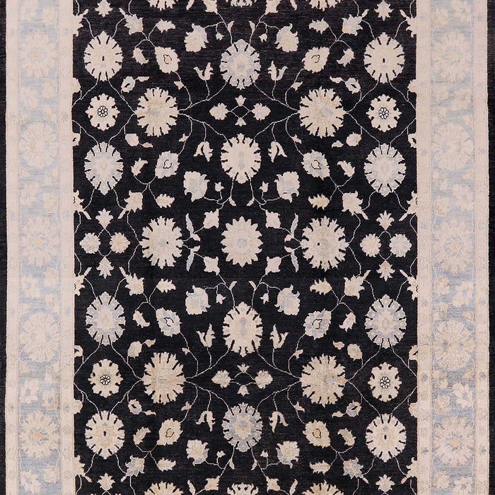 Mid-Century Modern Black Oriental Rug, urb503
