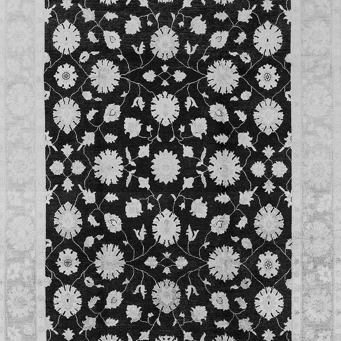 Machine Washable Oriental Gray Traditional Rug, wshurb503gry