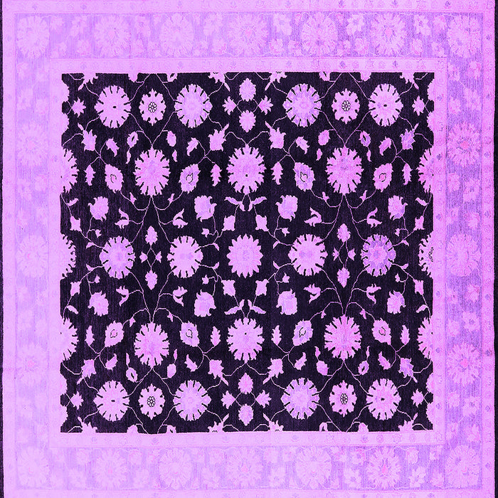 Square Oriental Purple Traditional Rug, urb503pur