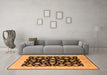 Machine Washable Oriental Orange Traditional Area Rugs in a Living Room, wshurb503org