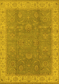 Oriental Yellow Traditional Rug, urb504yw