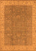 Machine Washable Oriental Orange Traditional Area Rugs, wshurb504org