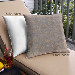 Front View of Mid-Century Modern Urban Square Puce Purple Throw Pillow, 18 inch by 18 inch, pwurb504