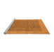 Sideview of Machine Washable Oriental Orange Traditional Area Rugs, wshurb504org