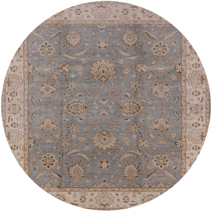 Round Machine Washable Industrial Modern Puce Purple Rug, wshurb504