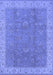 Machine Washable Oriental Blue Traditional Rug, wshurb504blu