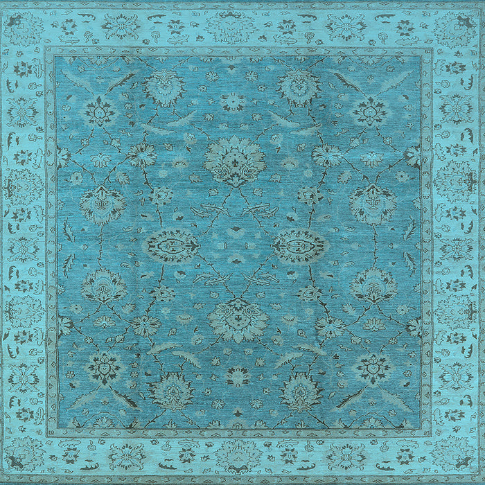 Square Oriental Light Blue Traditional Rug, urb504lblu
