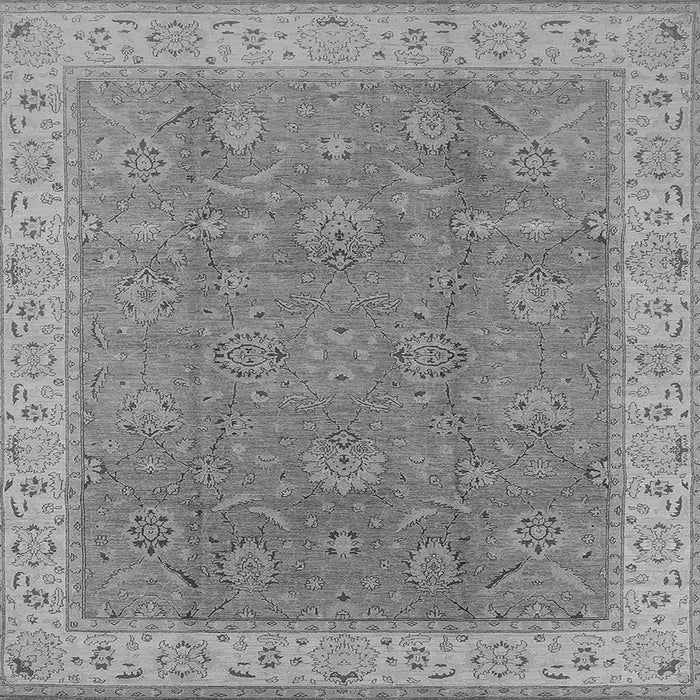 Square Machine Washable Oriental Gray Traditional Rug, wshurb504gry