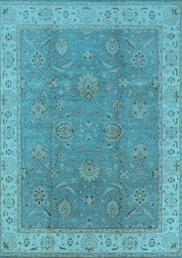 Oriental Light Blue Traditional Rug, urb504lblu