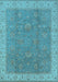 Oriental Light Blue Traditional Rug, urb504lblu