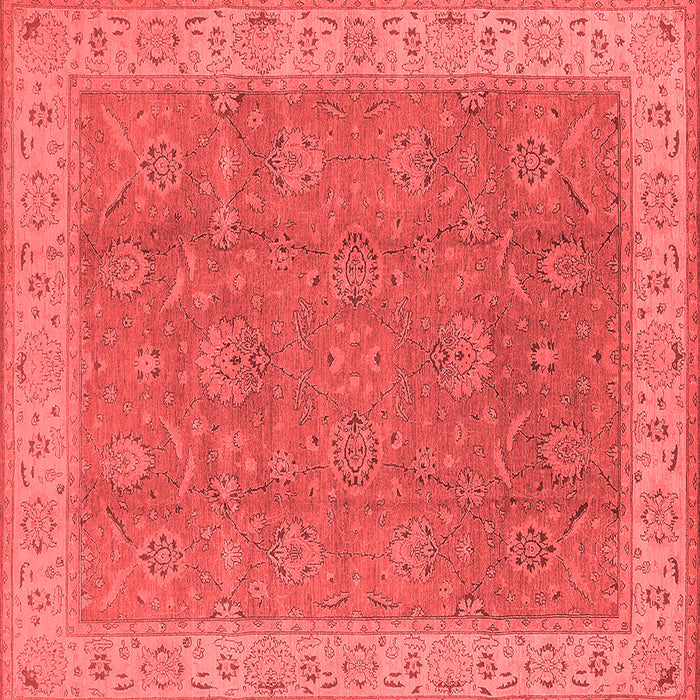 Machine Washable Oriental Red Traditional Rug, wshurb504red