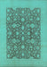 Oriental Turquoise Traditional Rug, urb505turq