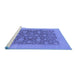 Sideview of Machine Washable Oriental Blue Traditional Rug, wshurb505blu