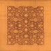 Square Machine Washable Oriental Orange Traditional Area Rugs, wshurb505org