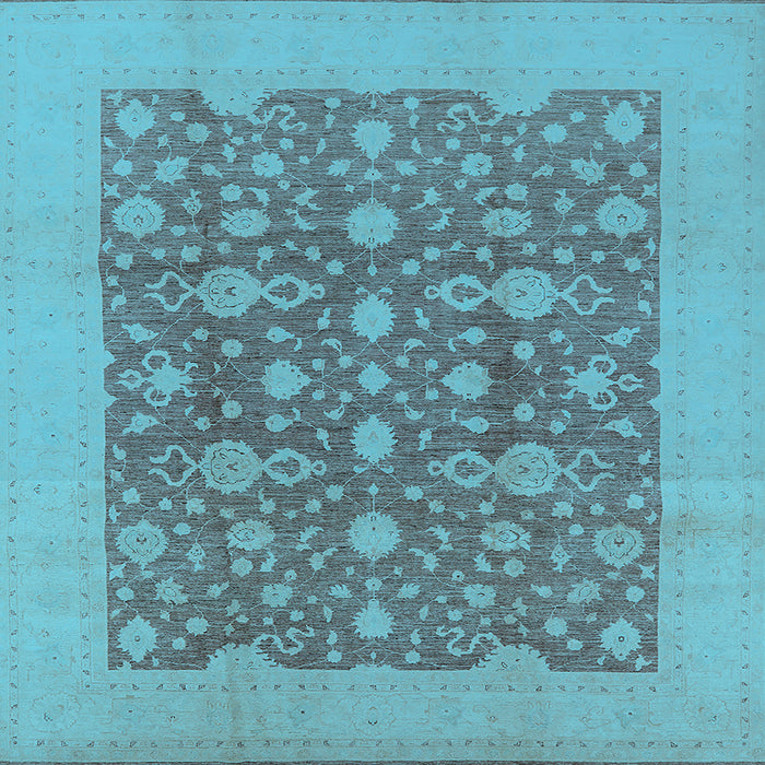 Square Oriental Light Blue Traditional Rug, urb505lblu