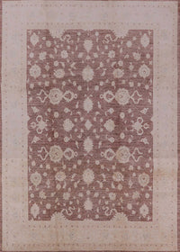 Machine Washable Industrial Modern Dark Almond Brown Rug, wshurb505