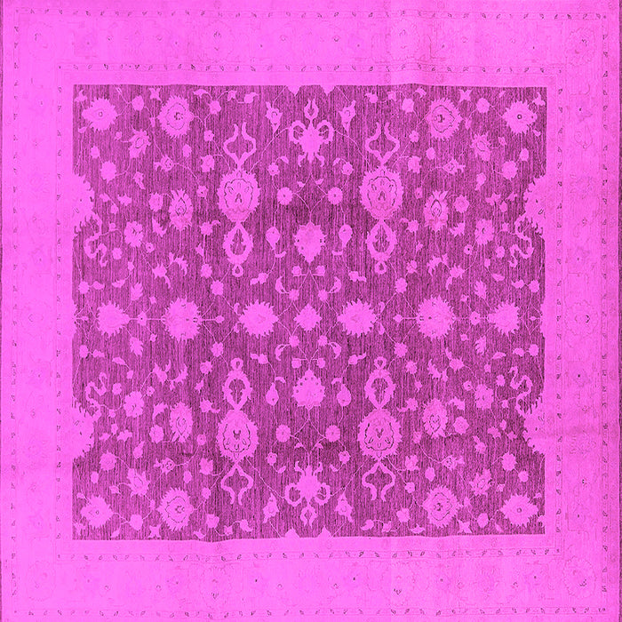 Square Oriental Pink Traditional Rug, urb505pnk