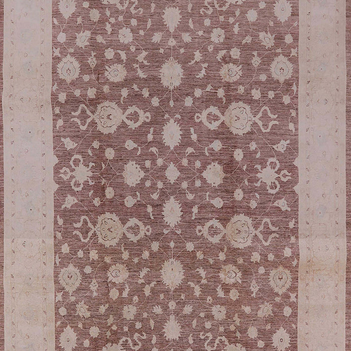 Mid-Century Modern Dark Almond Brown Oriental Rug, urb505