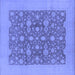 Square Oriental Blue Traditional Rug, urb505blu