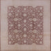 Square Mid-Century Modern Dark Almond Brown Oriental Rug, urb505