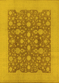 Oriental Yellow Traditional Rug, urb505yw