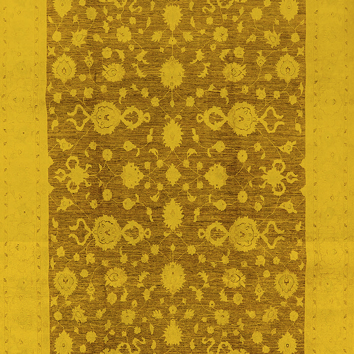 Oriental Yellow Traditional Rug, urb505yw
