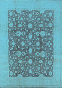 Oriental Light Blue Traditional Rug, urb505lblu