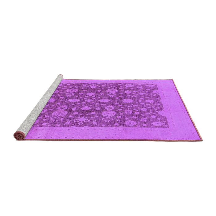 Sideview of Machine Washable Oriental Purple Traditional Area Rugs, wshurb505pur
