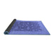 Sideview of Oriental Blue Traditional Rug, urb505blu