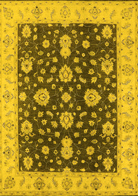 Oriental Yellow Traditional Rug, urb506yw