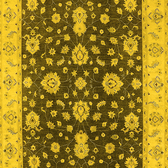 Oriental Yellow Traditional Rug, urb506yw