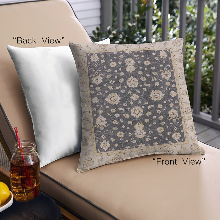 Front View of Mid-Century Modern Urban Square Purple Throw Pillow, 18 inch by 18 inch, pwurb506