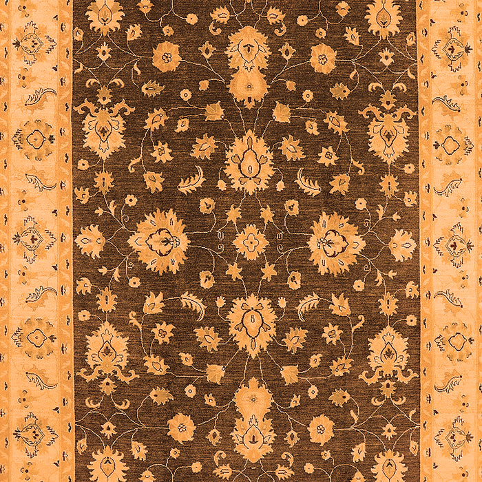 Machine Washable Oriental Orange Traditional Area Rugs, wshurb506org