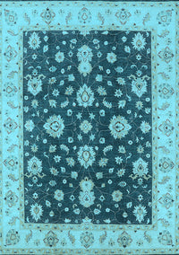 Oriental Light Blue Traditional Rug, urb506lblu