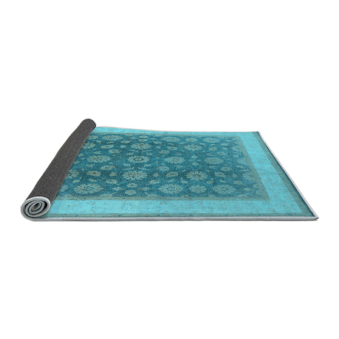Sideview of Oriental Light Blue Traditional Rug, urb507lblu