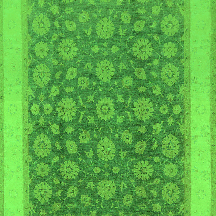 Oriental Green Traditional Rug, urb507grn