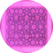 Round Oriental Pink Traditional Rug, urb507pnk