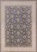Mid-Century Modern Army Brown Oriental Rug, urb507