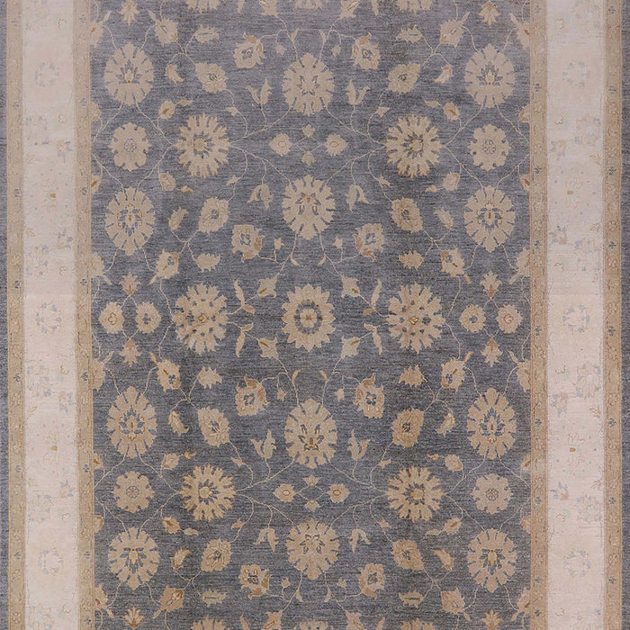 Mid-Century Modern Army Brown Oriental Rug, urb507